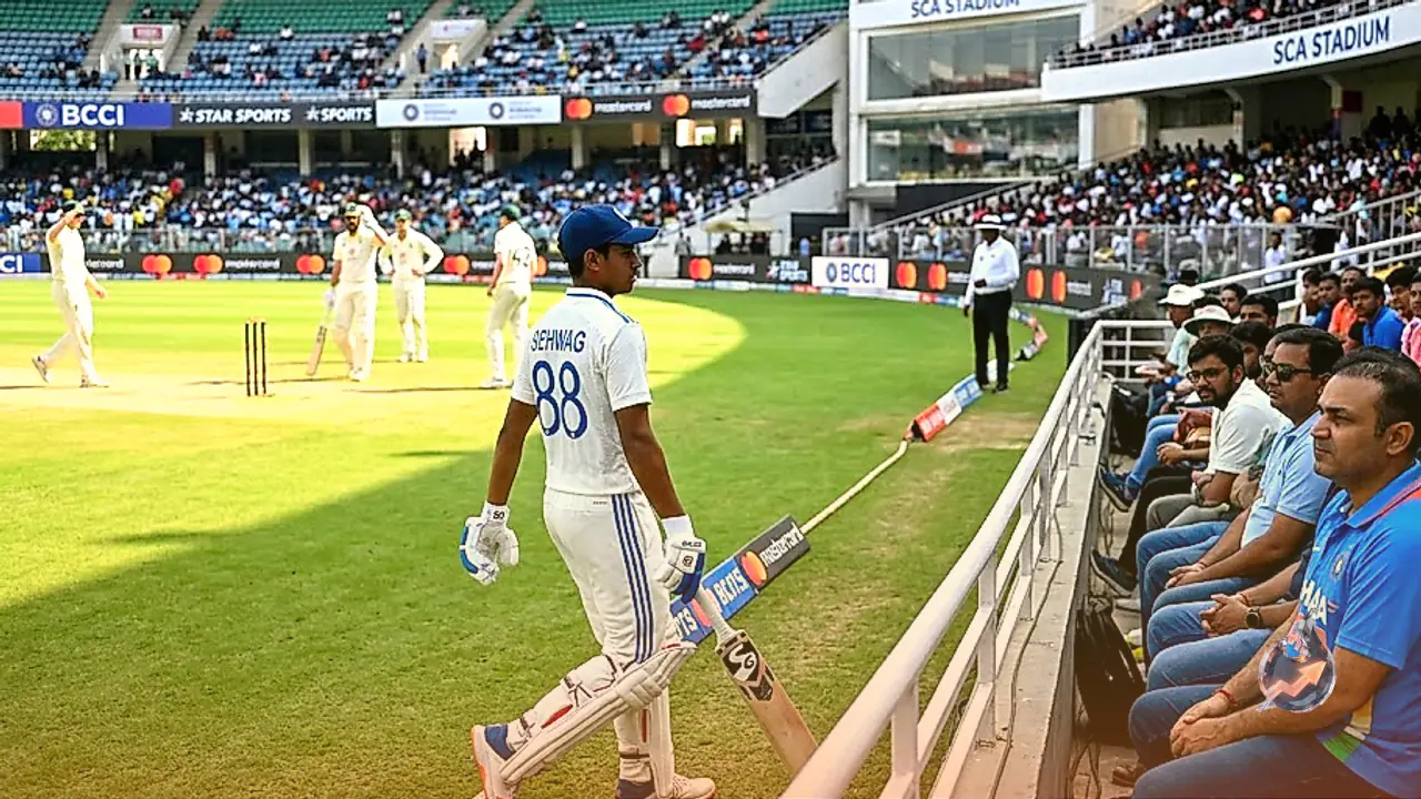 Aryavir Sehwag Misses Big Score in Under-19 Clash as Virender Sehwag Watches from Stands