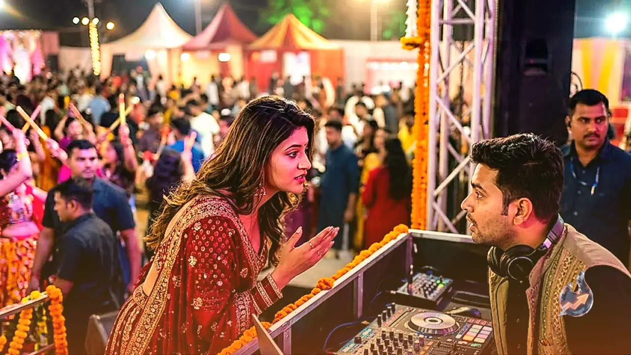 Anjali Arora Approaches DJ Booth at Kanpur Dandiya Night, Sparking Online Debate Over Familiar Viral Tune