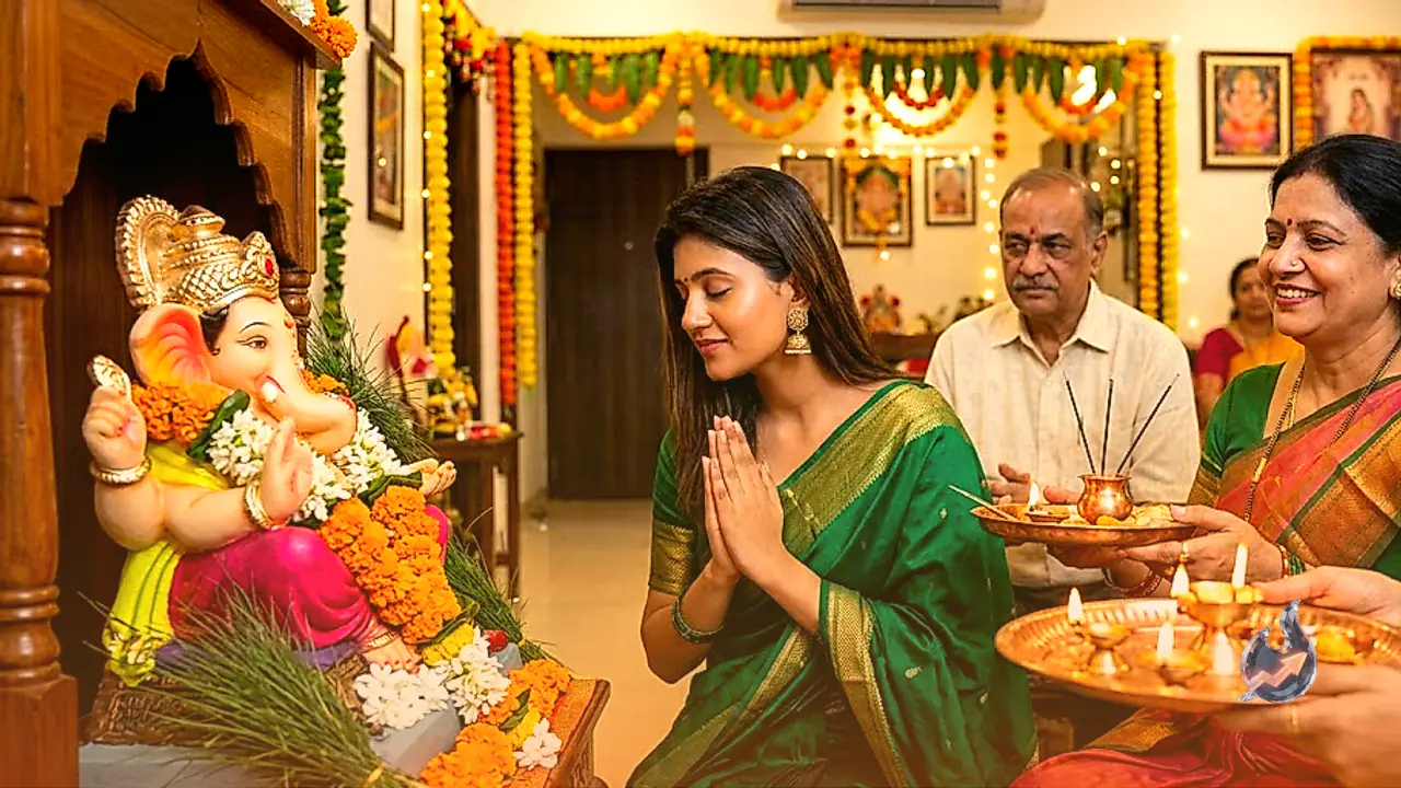 अंजलि अरोड़ा के घर विराजे गणपति, सीता बनकर बड़े पर्दे पर आने से पहले बप्पा से मांगा आशीर्वाद