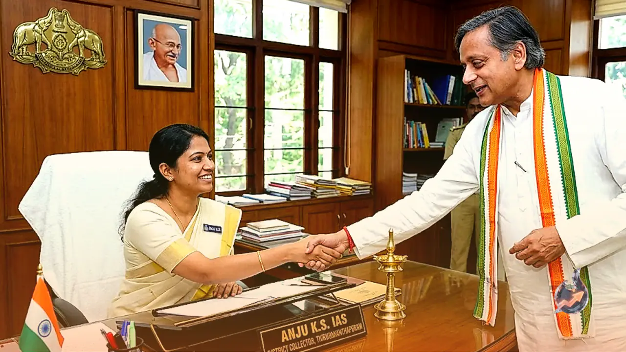 Anju K.S. Takes Charge as New District Collector of Thiruvananthapuram, Shashi Tharoor Extends Best Wishes