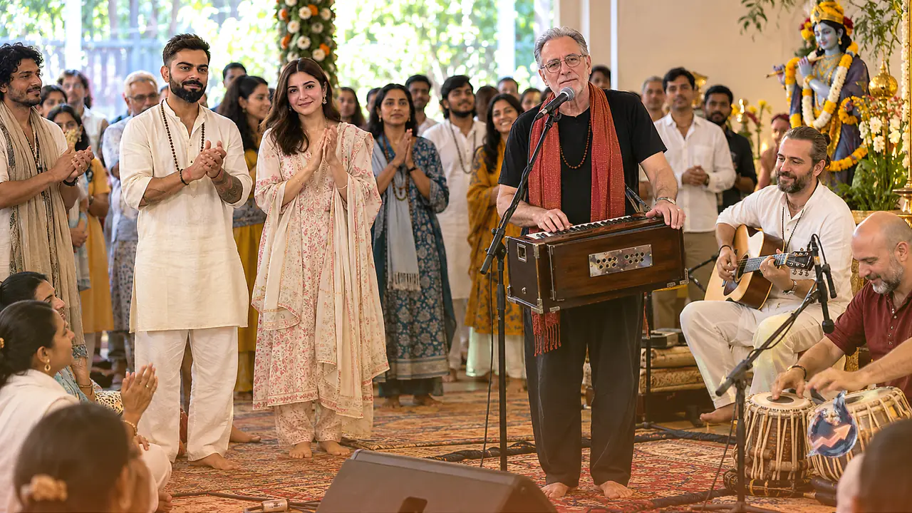 Anushka Sharma and Virat Kohli immerse in devotion at Krishna Das kirtan in Mumbai