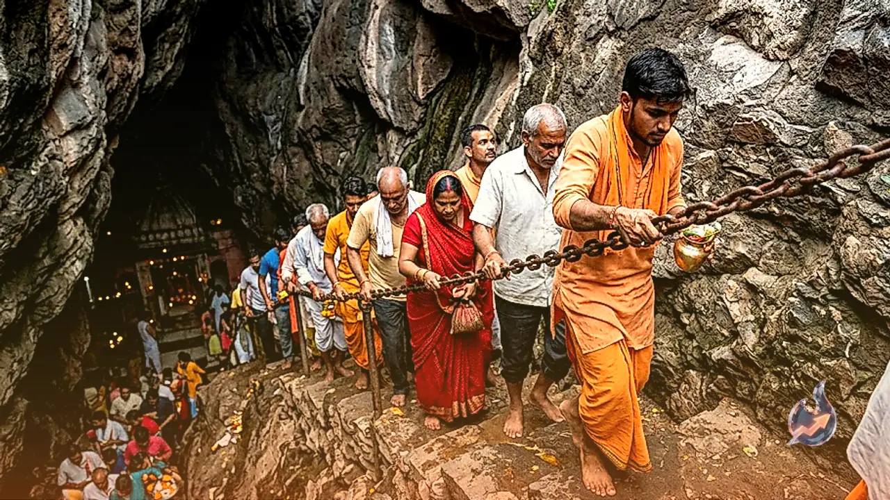 Deep in the Aravalli Hills, Devotees Cling to Iron Chains to Reach the Netherworld Sanctum of Tilkeshwar Mahadev Temple