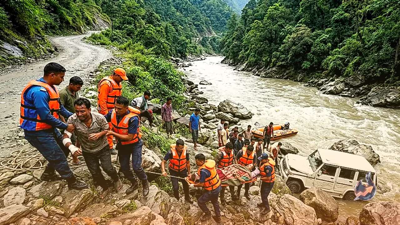 Vehicle Crashes Into Arunachal Pradesh River Near Sarti, Killing Passenger and Injuring Six Others