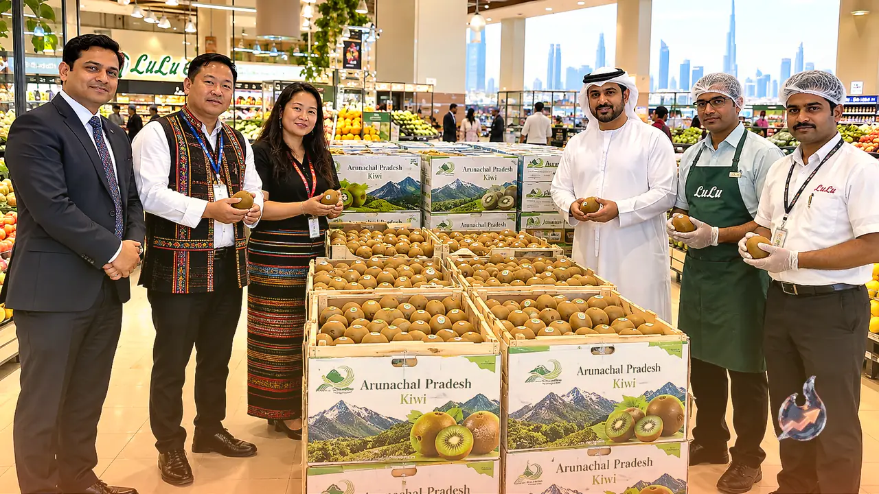 Arunachal Pradesh Kiwi Lands in Dubai Stores, Unlocking Fresh Global Export Paths