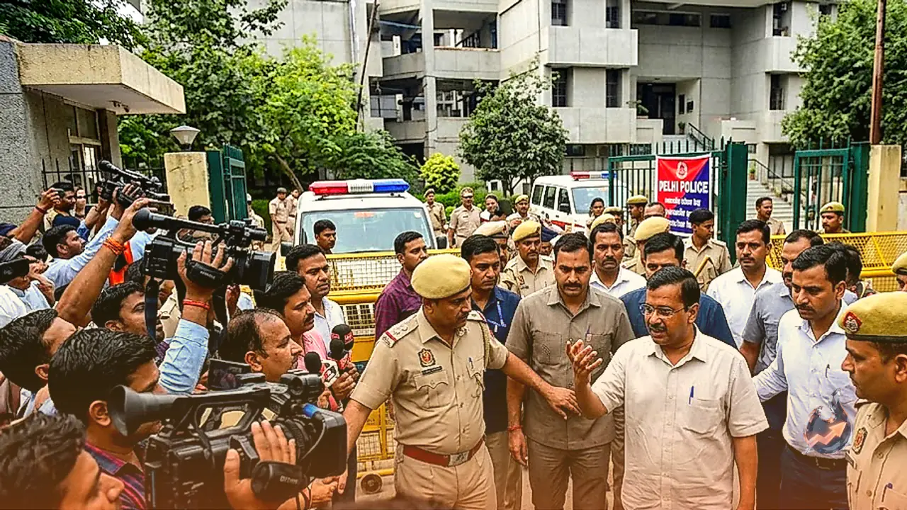 Arvind Kejriwal Detained at Jafarpur Police Station, Mounts Sharp Attack on Central Leadership