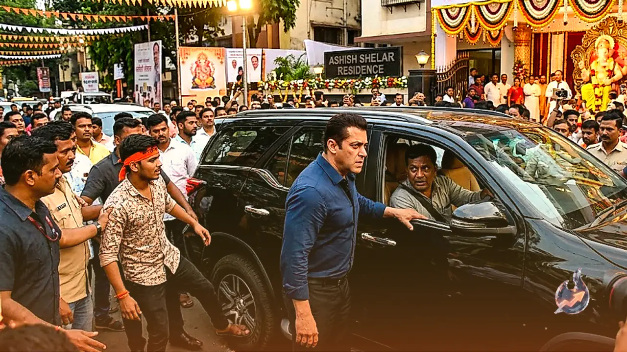 आशीष शेलार के घर गणपति दर्शन के बाद बेकाबू भीड़ में फैन का पैर कार के नीचे आया, ड्राइवर पर बरसे सलमान खान