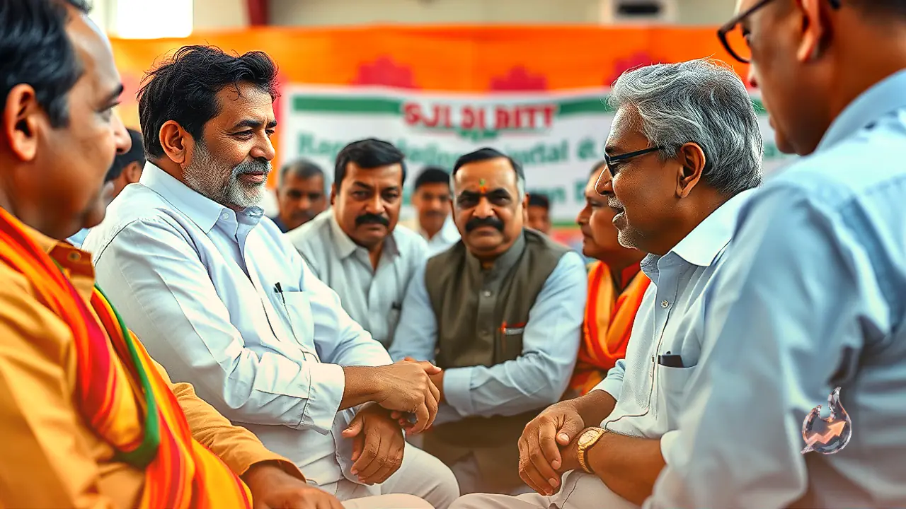 Ashok Gehlot and Sachin Pilot Share Lighthearted Exchange During Congress Panchayat Polls Meeting