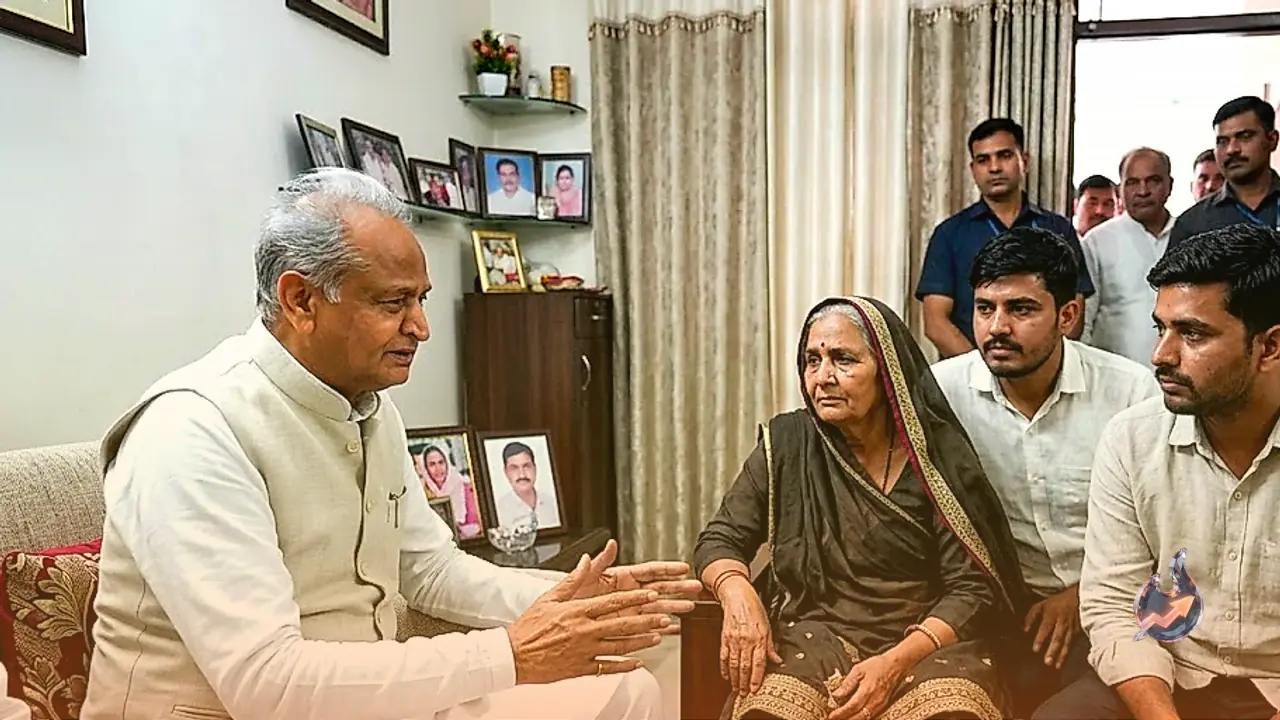 पूर्व विधायक अतर सिंह भड़ाना के परिजनों से मिलने दिल्ली पहुंचे अशोक गहलोत