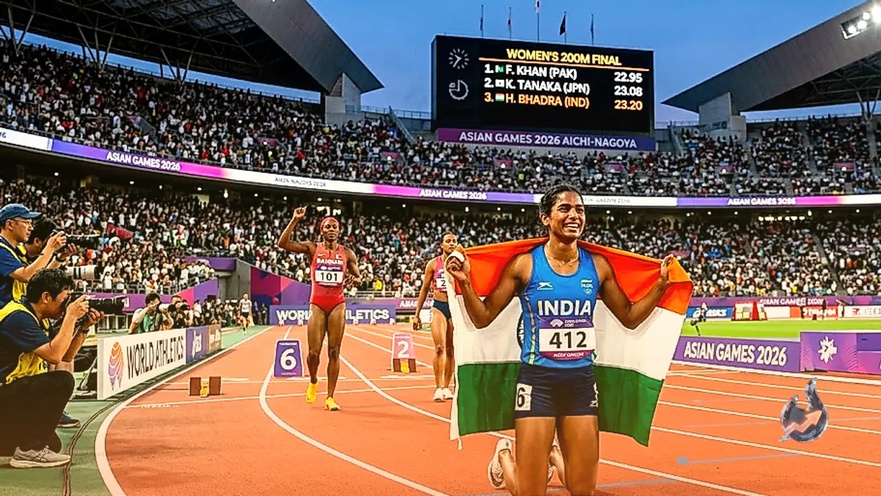 Harita Bhadra Clinches Bronze in 200m Sprint at Asian Games 2026