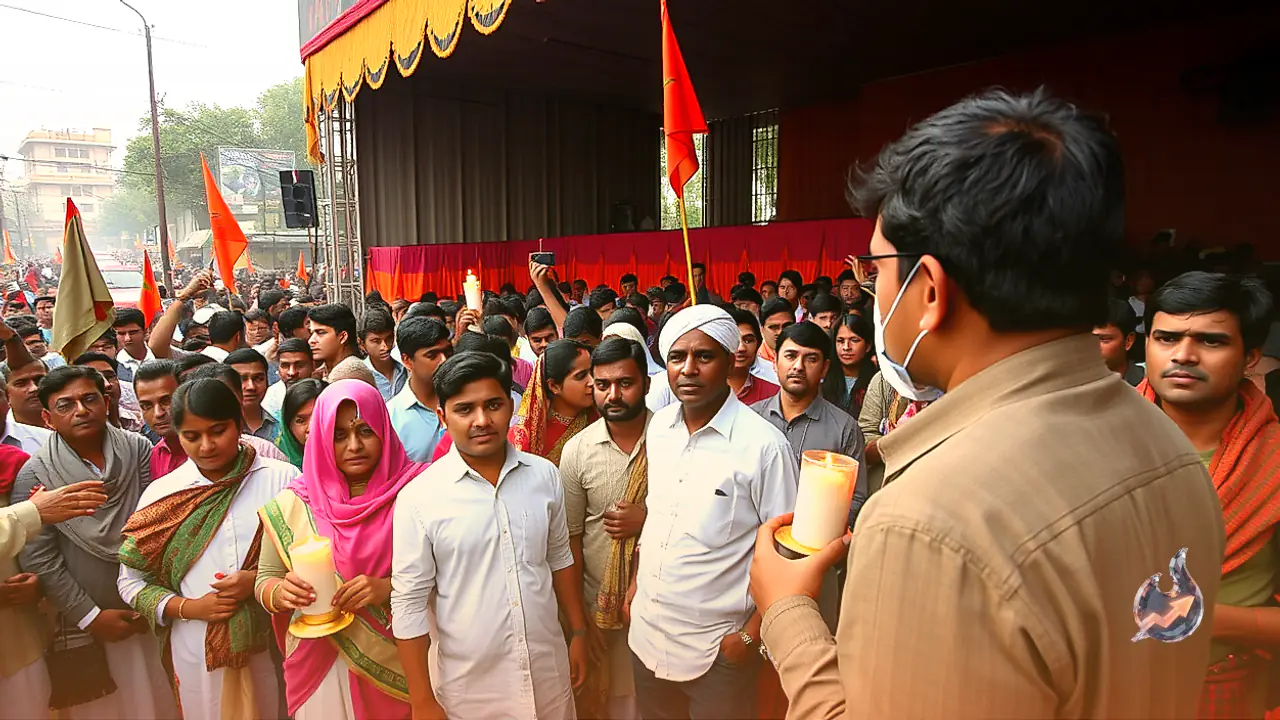 Aspirants Stage Candle March at Bilaspur Gandhi Chowk as Teacher Recruitment Exams Put on Hold