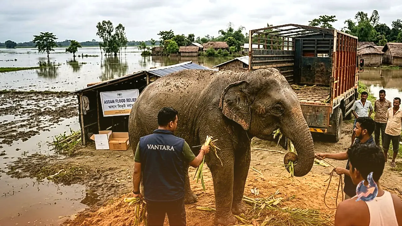 Vantara Rescues Stranded Elephants in Flood-Hit Assam; Chief Minister Himanta Biswa Sarma Praises Anant Ambani