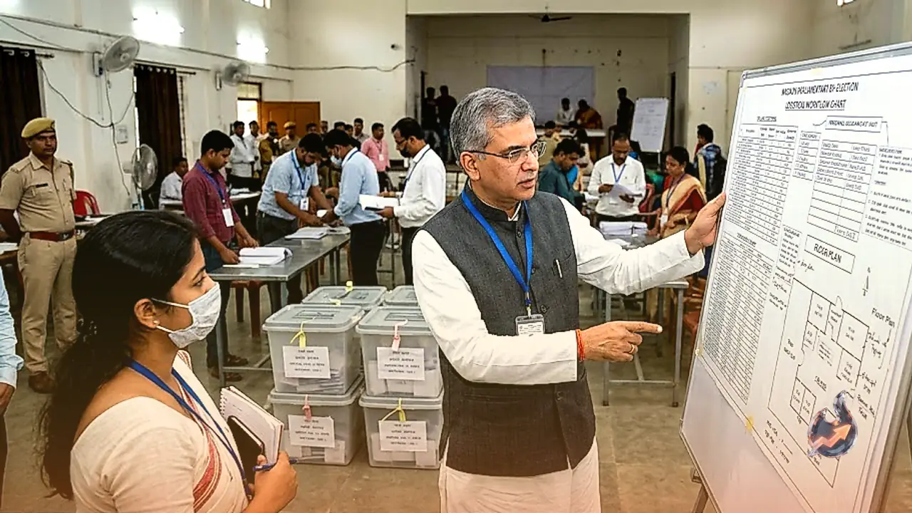 Assam Chief Electoral Officer Anurag Goel Evaluates Nagaon Bypoll Readiness During Morigaon Visit