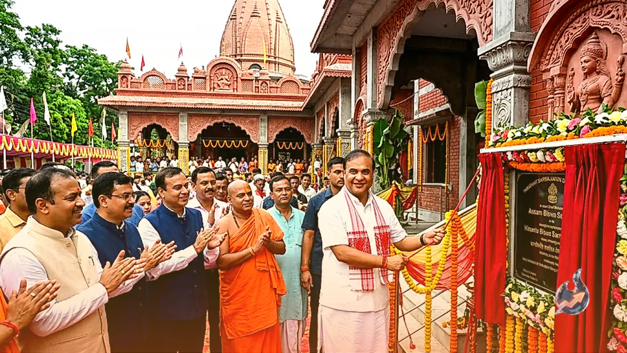 Assam Chief Minister Inaugurates Permanent Complex for Historic Tamarhat Sarbajanin Durga Mandir in Dhubri