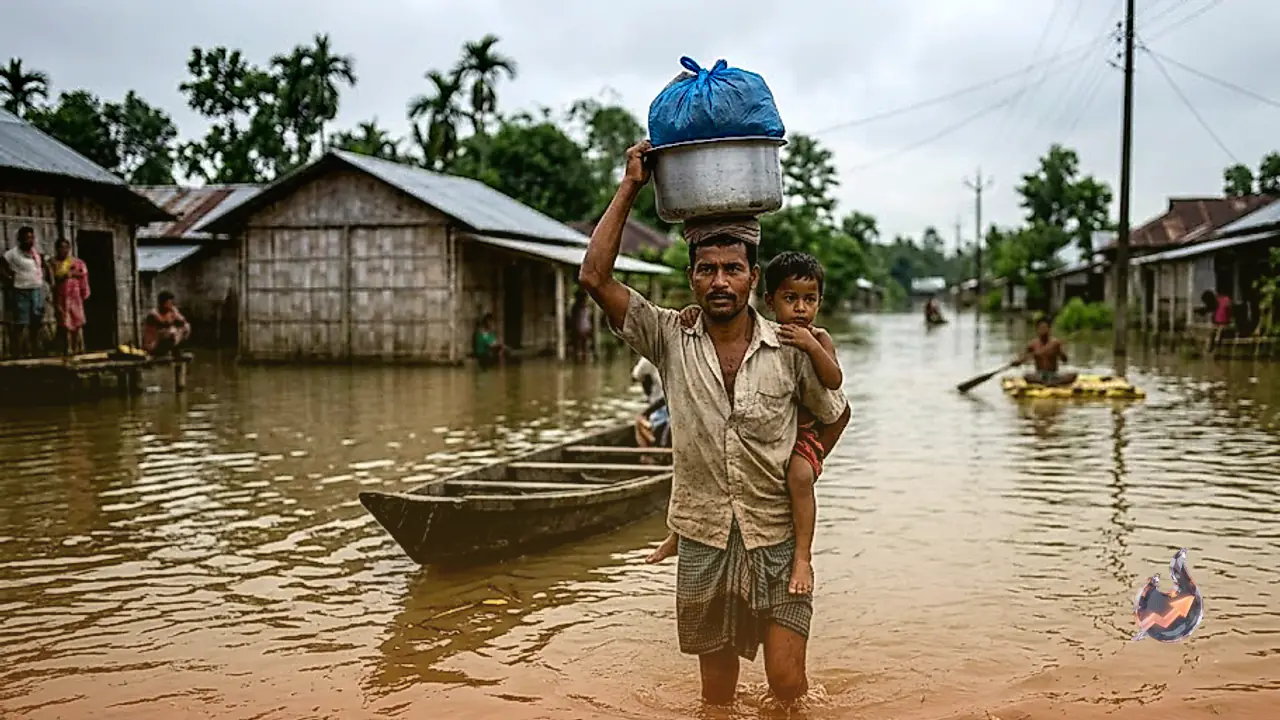Assam Floods Claim 89 Lives as Over 1.22 Lakh People Remain Affected Across Five Districts