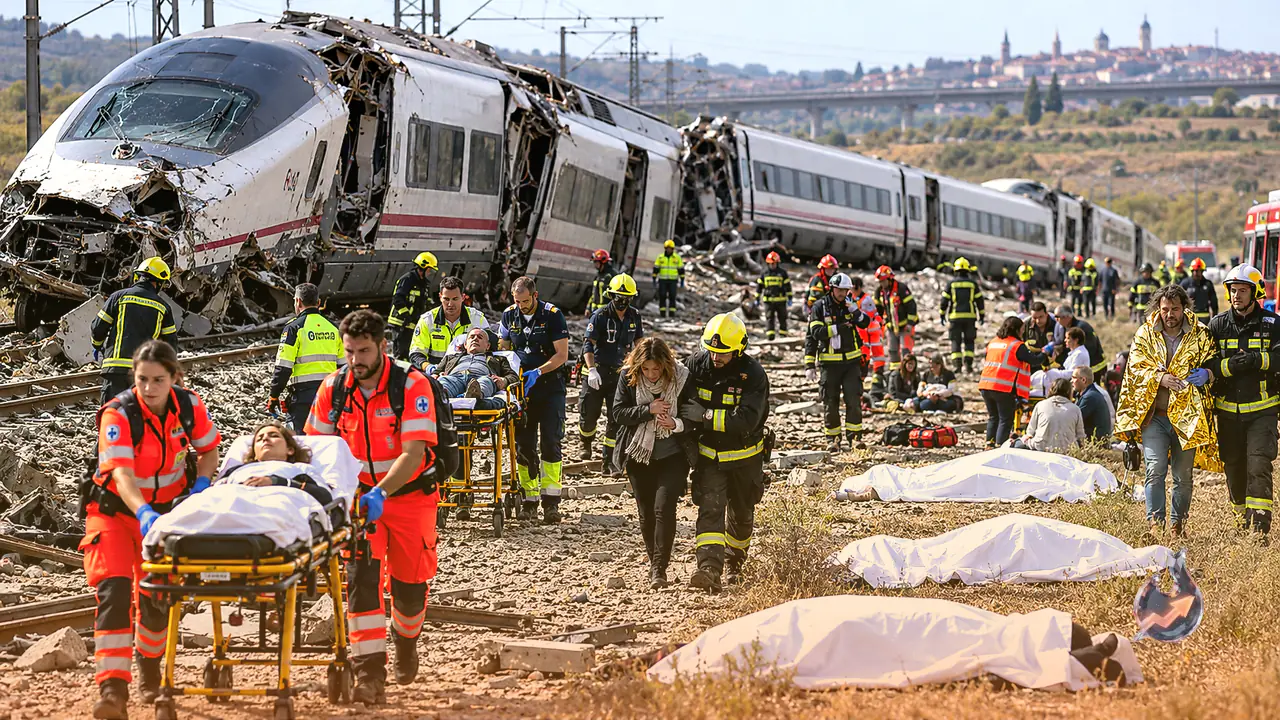 At least 68 dead in high-speed train collision near Madrid in Spain