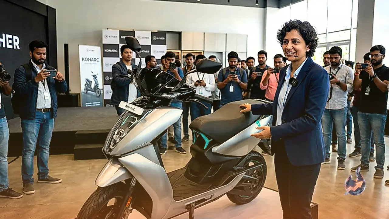 Ather Energy Launches Metal-Body Konarc Electric Scooter at Rs 99,999 Featuring Up to 200 km Range