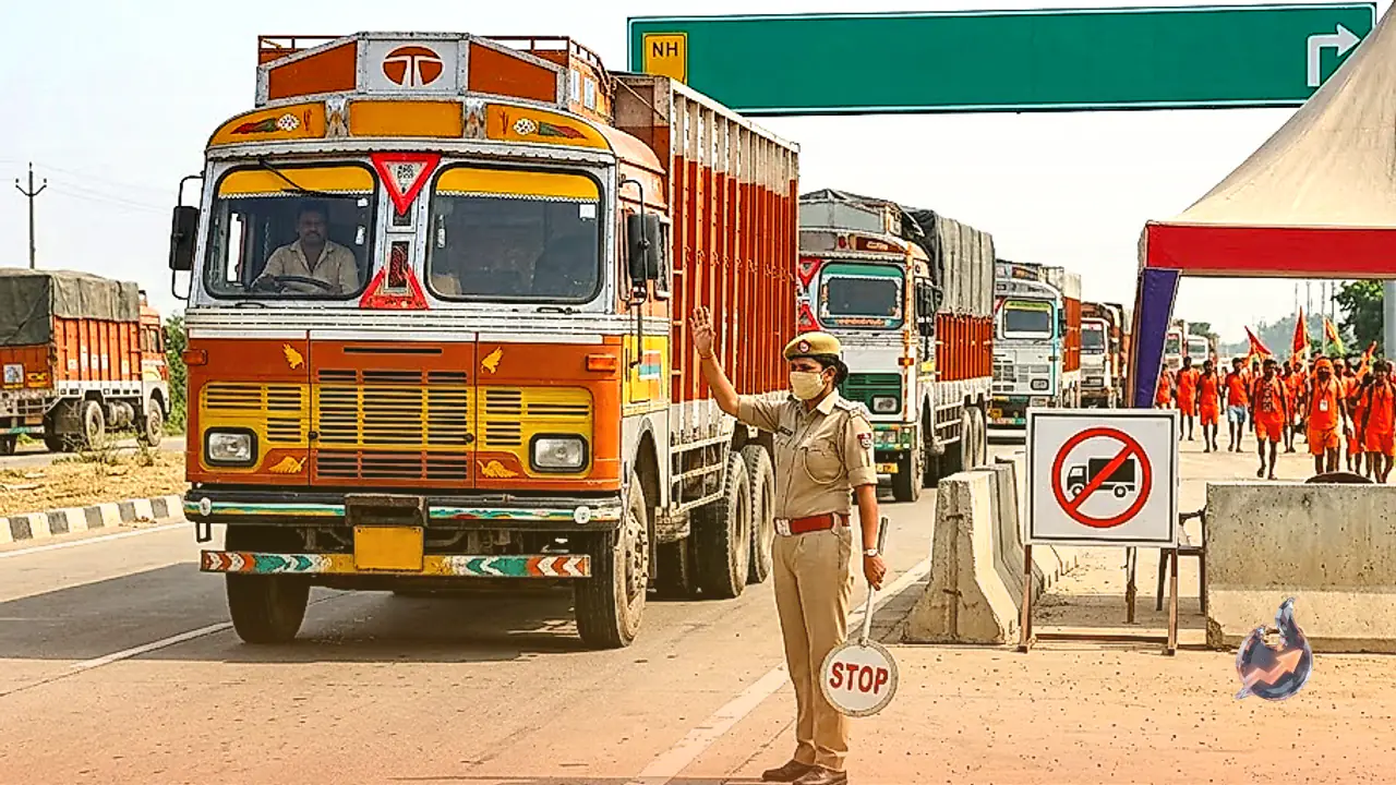 Ayodhya Shravan Traffic Advisory: Heavy Vehicles Diverted on Key Dates Across August for Mela and Kanwar Yatra