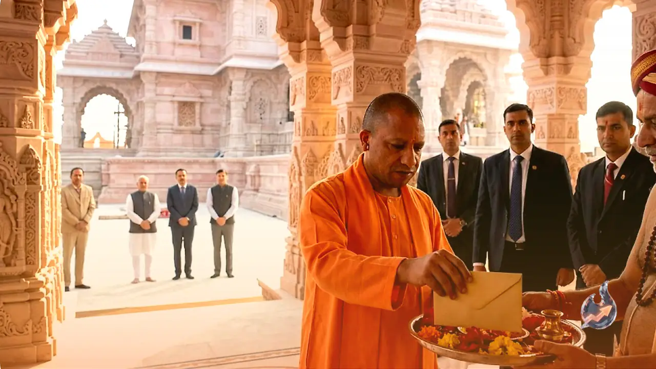 Yogi Adityanath Visits Ayodhya Amid Ram Mandir Donation Row: Offers Secret Envelope and Keeps Distance from Accused Trust Members