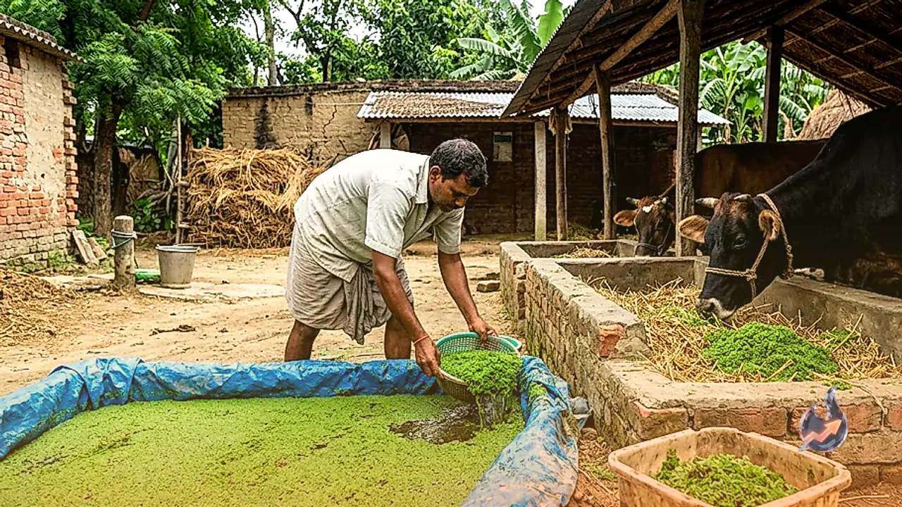 Azolla Emerges as a Low-Cost Nutritional Feed for Dairy Cattle in Lakhimpur Kheri, Boosting Milk Yield and Animal Health