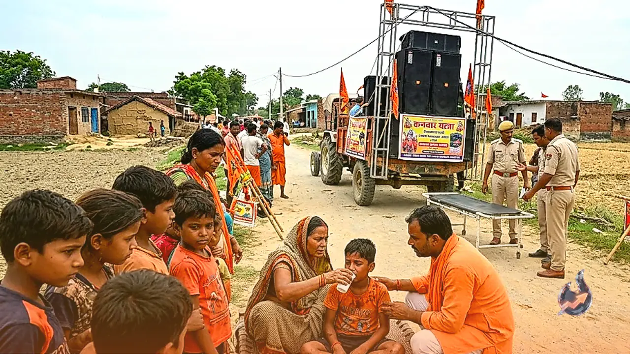 Tragic Accident in Budaun as High-Tension Wire Hits Kanwar Yatra DJ, Leaving 1 Dead and 7 Children Injured