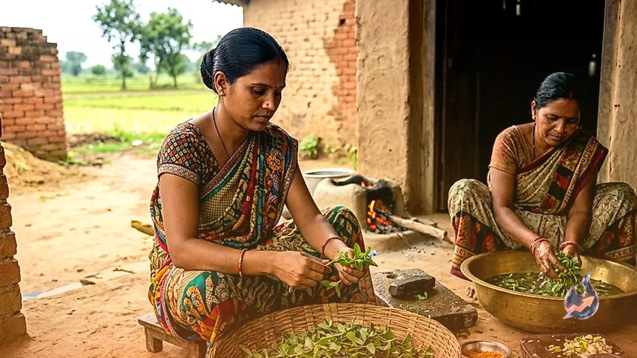 Baghelkhand Kitchens Revive Kan-Kauwa Wild Greens as Monsoon Recedes Across Vindhya Farmlands