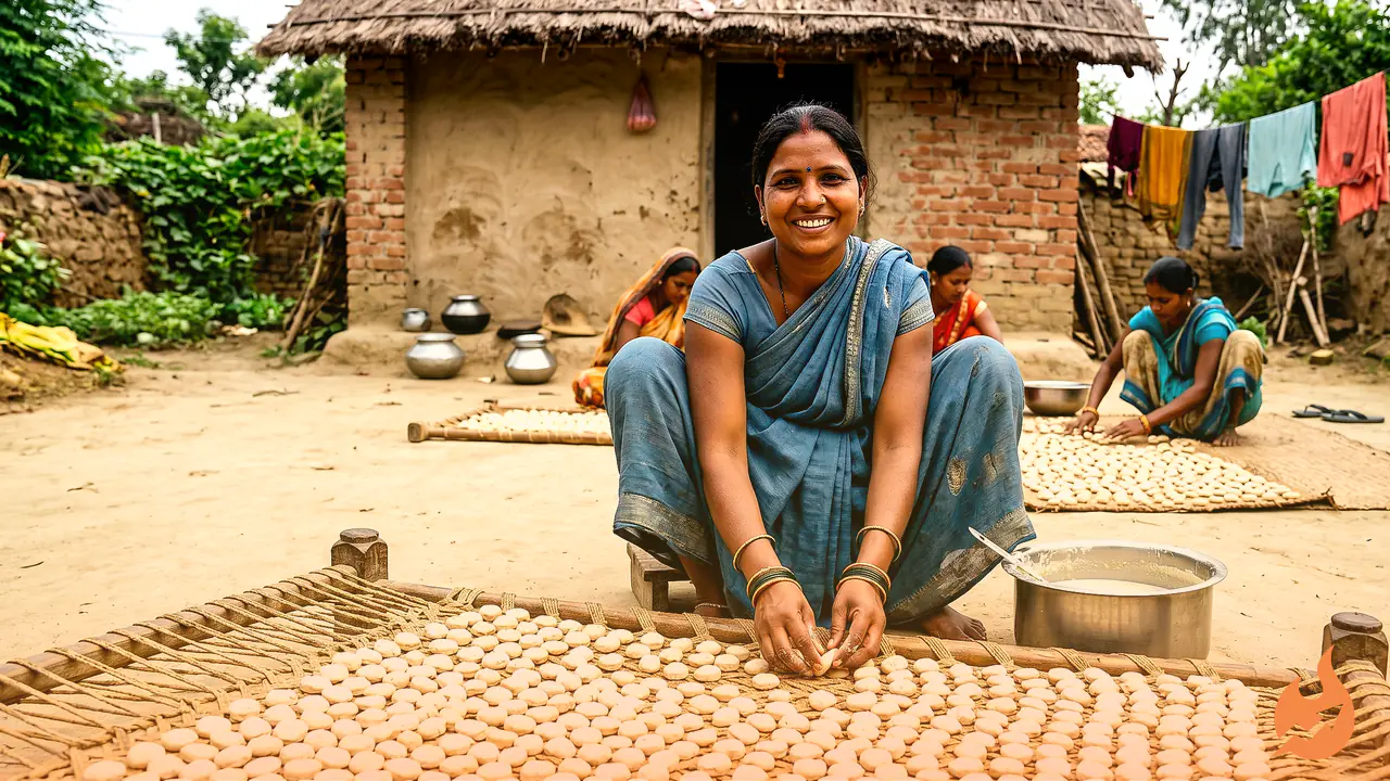 From Joblessness to Self-Reliance: How Bahraich's Sangeeta Devi Built a Home Business Making Dal Ki Badi