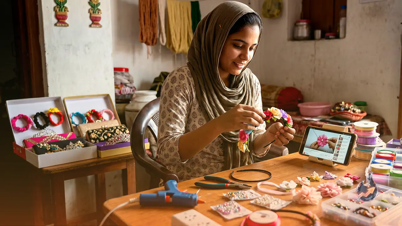 From a YouTube Tutorial to Her Own Brand: How Bahraich's Umra Built a Hair Accessories Business at Home