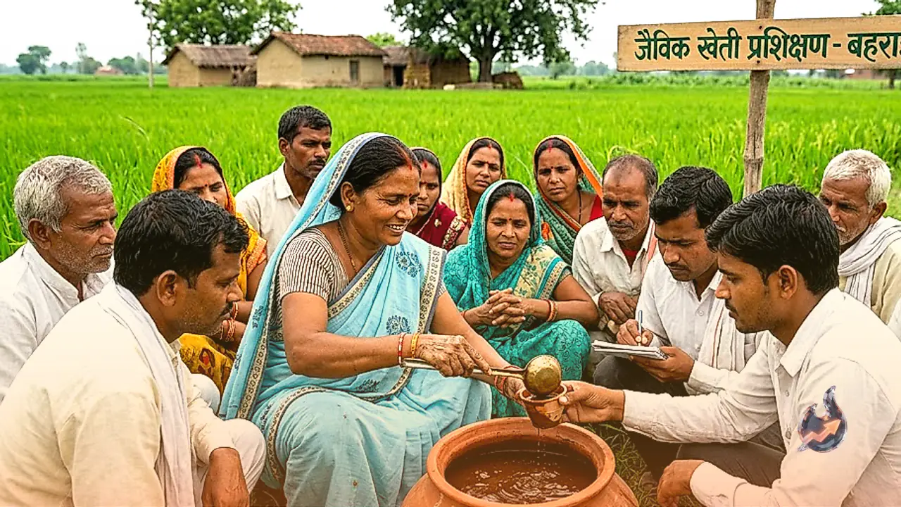 बहराइच की लालपरी ने रासायनिक यूरिया को किया किनारा, जैविक घनजीवामृत से बदल रही खेती की तस्वीर