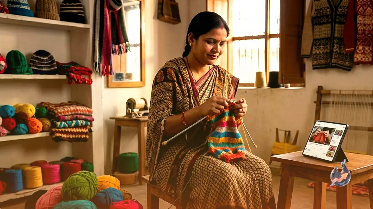 How Bahraich's Sangeeta Maurya Built a Profitable Woolen Handicrafts Business Using YouTube and Traditional Skills