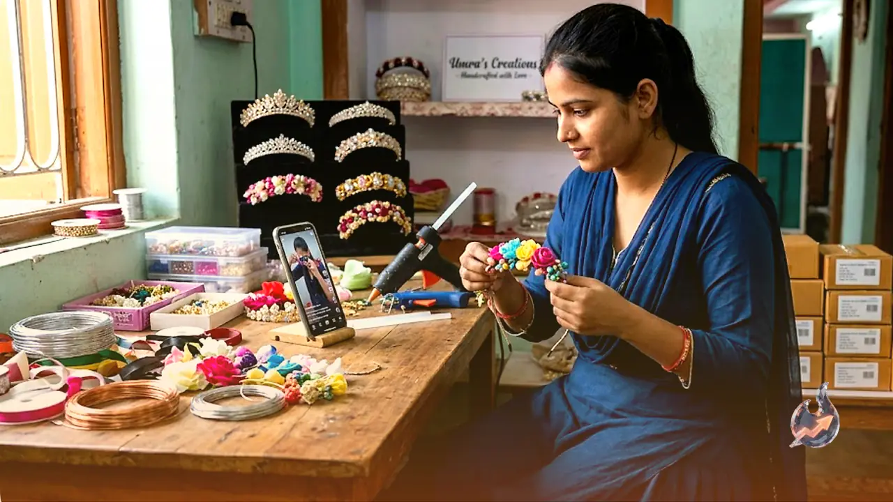 How Bahraich's Umra Turned Her Smartphone into a Business Mentor to Craft and Sell Hair Accessories