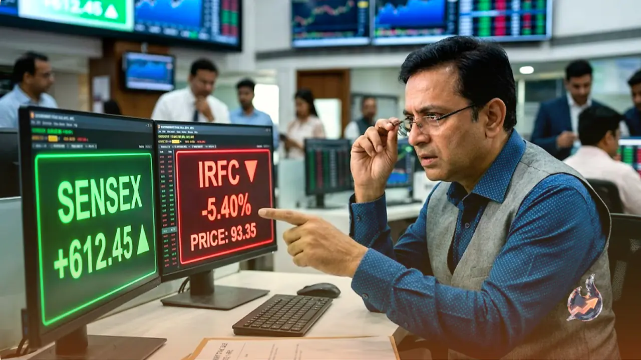 बाजार की तेजी के बीच रेलवे स्टॉक IRFC 5% टूटा, सरकार की हिस्सेदारी बिक्री बनी असली वजह