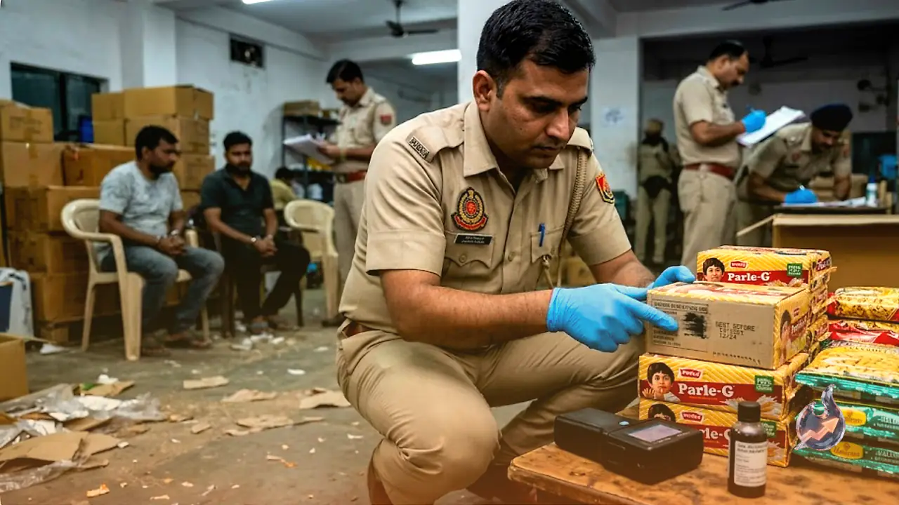 बाल श्रम की सूचना पर छापेमारी में खुला ओखला का नकली एक्सपायरी डेट कारोबार, 20 लाख का माल जब्त