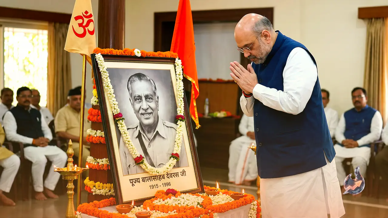 Amit Shah Pays Tribute to RSS Stalwart Balasaheb Deoras on X, Recalls His Push for Social Harmony