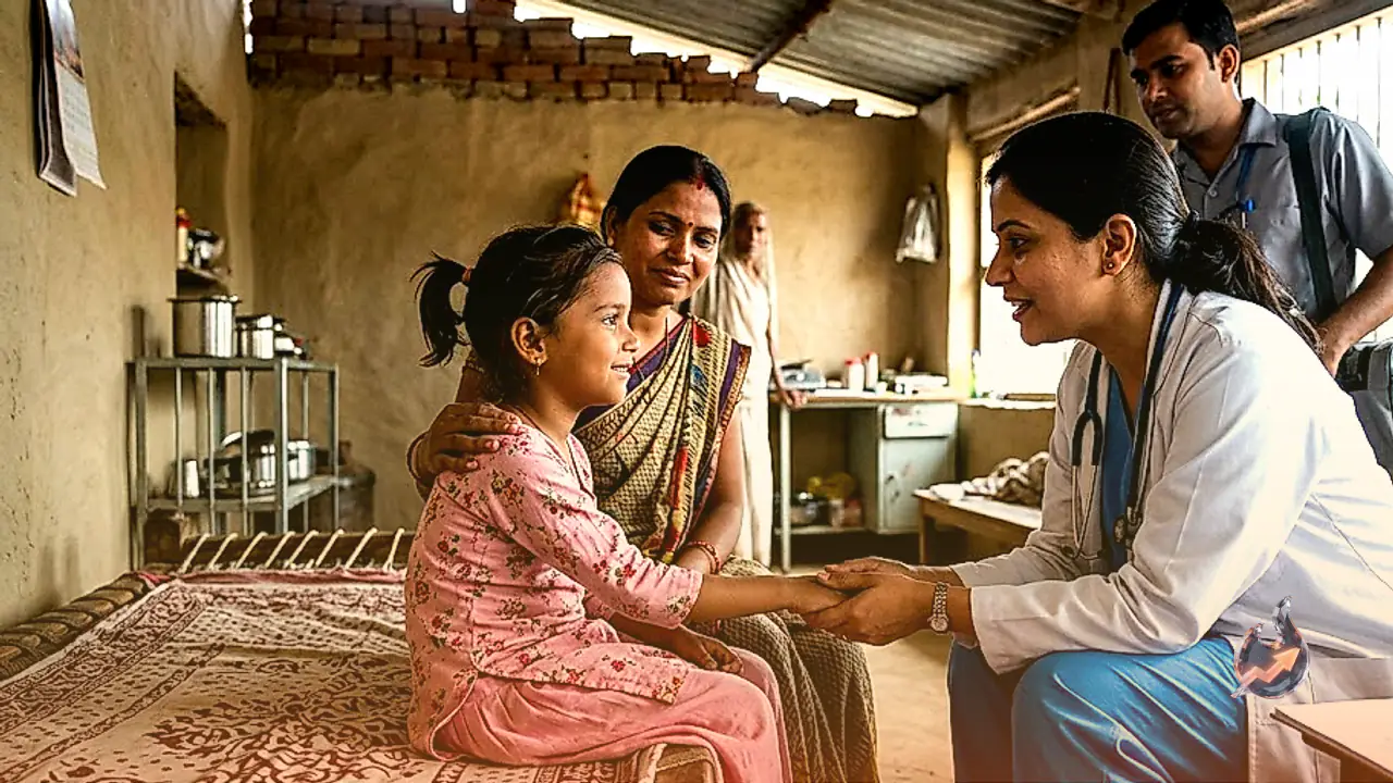 बलिया की रागिनी के इलाज की जगी उम्मीद, डॉक्टरों की टीम ने घर पहुंचकर की जांच