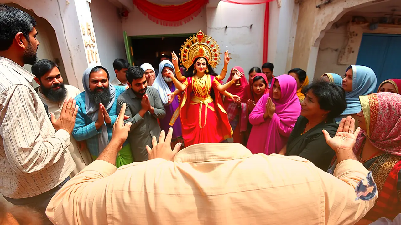 नवरात्रि के पावन पर्व पर बलूच समुदाय ने दिया सद्भाव का पैगाम, मां दुर्गा से मांगी सुख और शांति