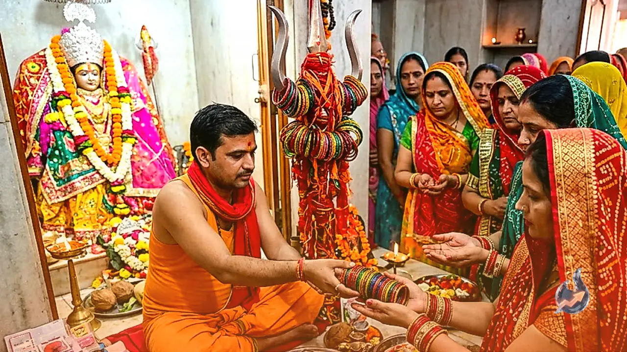 Bangles as Prasad: Inside the Unique Tradition at Manshapurna Maa Dadhimati Temple in Bhilwara