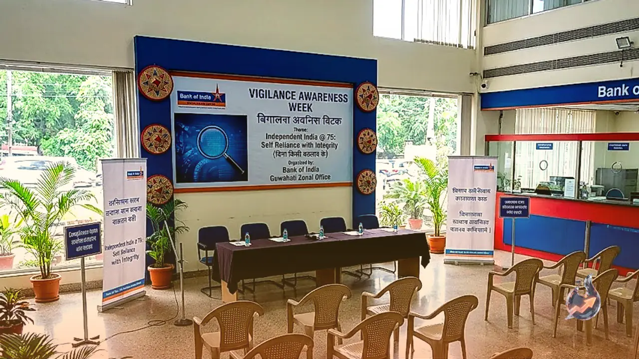 बैंक ऑफ इंडिया ने पूर्वोत्तर के तीस से अधिक सेवा केंद्रों में सतर्कता जागरूकता अभियान चलाया