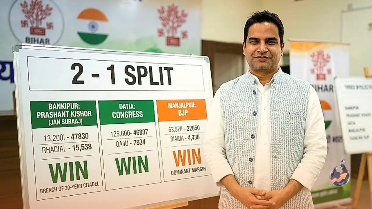 Prashant Kishor Bypoll Victory: BJP Loses 30-Year Bankipur Citadel in 2-1 Byelection Split