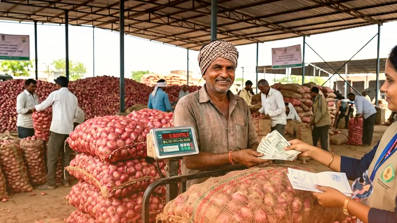 Government Lifts Onion Buffer Procurement Price to Rs 2,125 a Quintal, Bigger Payout for Farmers