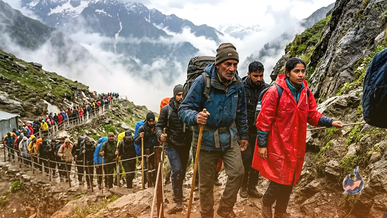 Amarnath Pilgrims Push On Through Rough Weather As Baltal Yatra Resumes