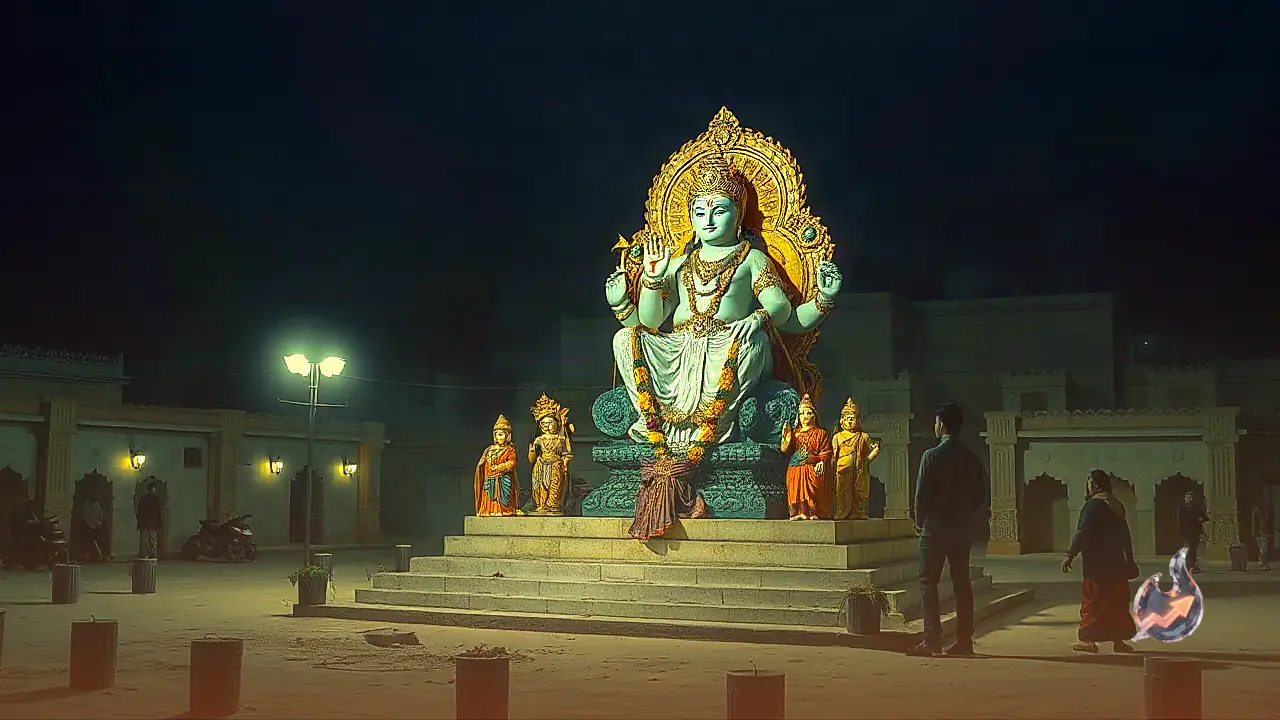 Barmer Hosts Unique Ganesh Pandal with a 520 kg Stone Idol, Merging Poster Museum with Eco-Friendly Devotion