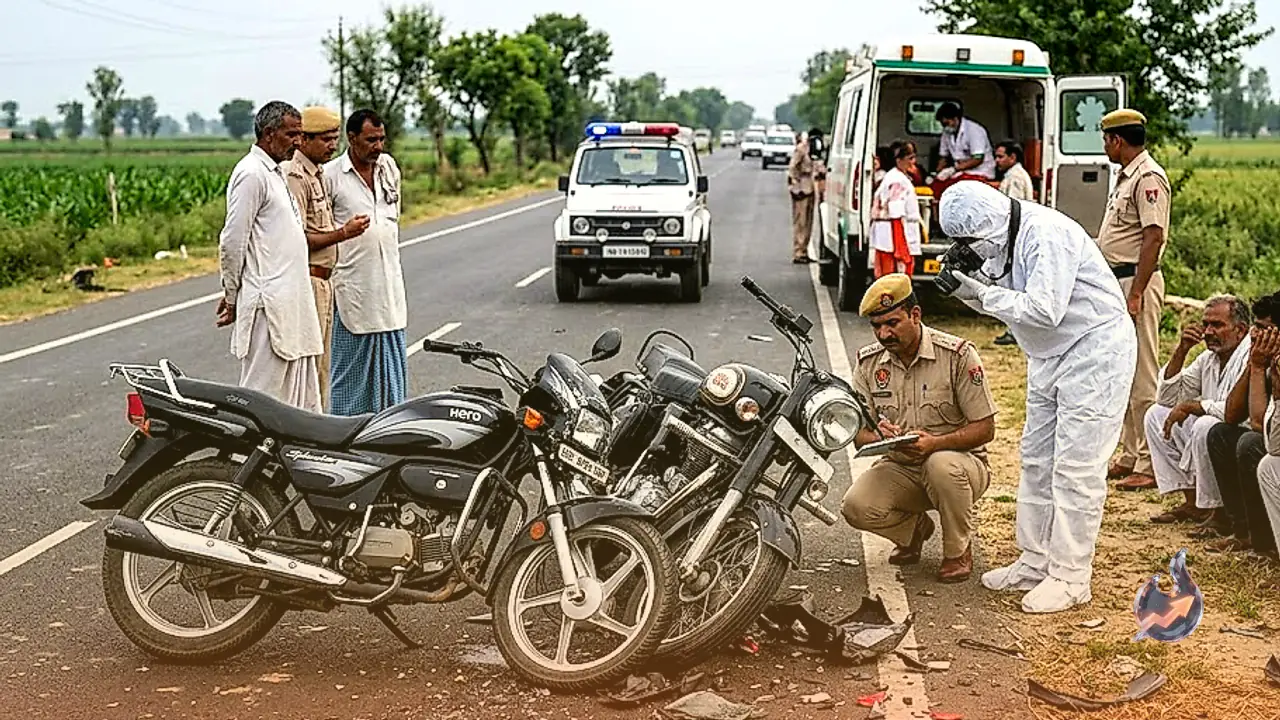 Head-on Two-Wheeler Collision Near Mirchpur Claims Lives of Three Men