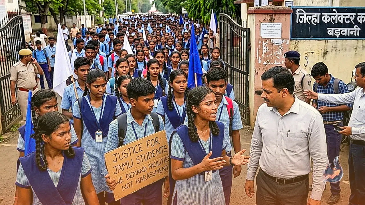 Eklavya Model School Students March 17 Kilometres to Barwani Collectorate Over Harassment and Lacking Facilities