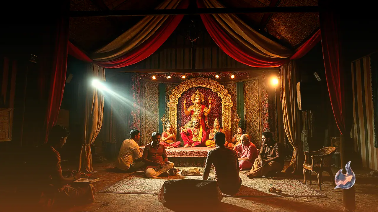 Traditional Naat Folk Theatre Captivates Bastar Nights with Mythological Dramas and Tri-Lingual Melodies