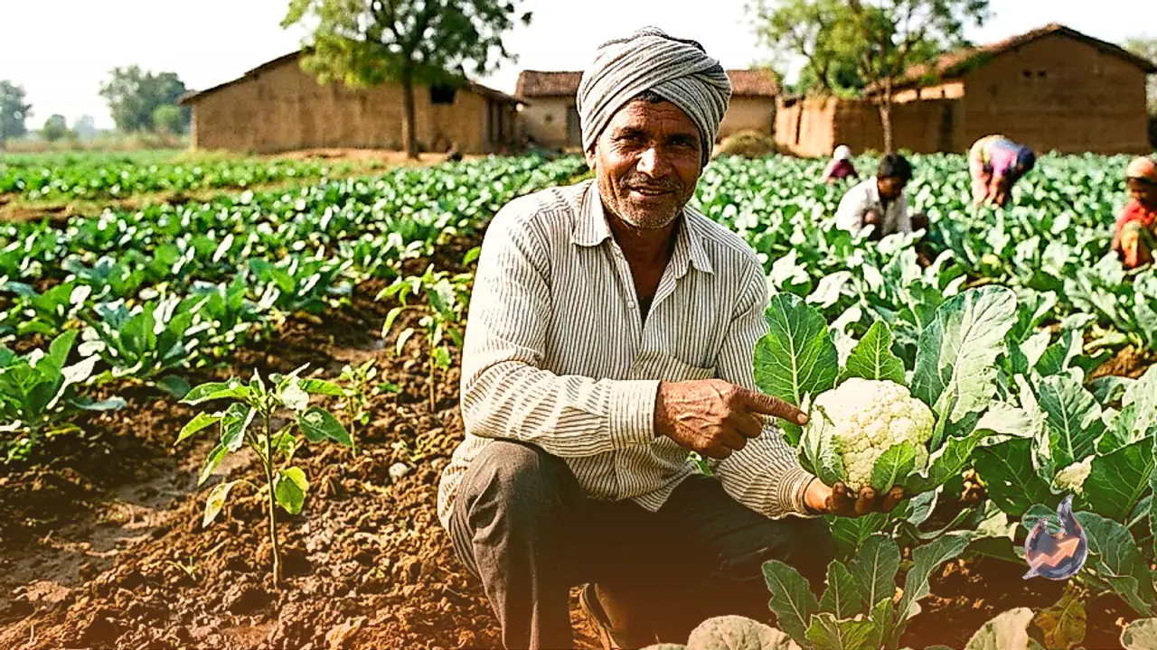 बस्तर के किसान सुखदास मौर्य की अनोखी तकनीक, पचास दिन में तैयार होती है फूल गोभी