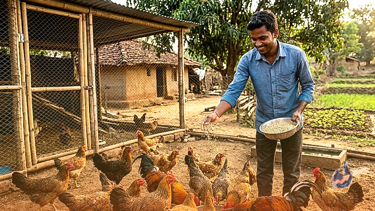 Sagar Kashyap from Bastar turns poultry farming into a profitable side business