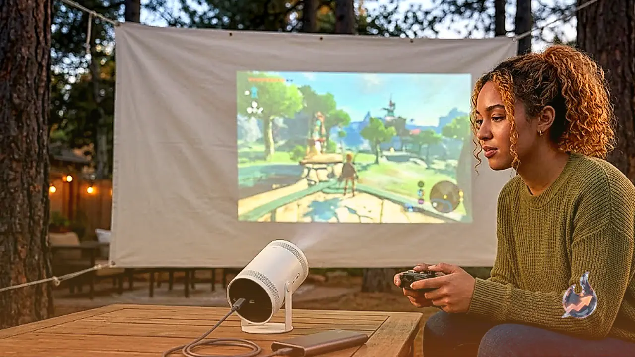 Evaluating the Samsung The Freestyle+ Portable LED Projector for Bedroom Streaming, Outdoor Use, and Gaming