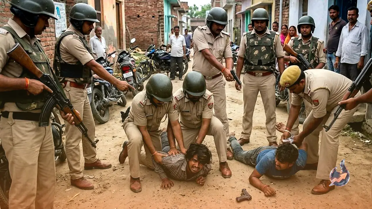 Begusarai Police Corner Two Armed Brothers in Dramatic Raid, Arrest Video Sparks Row