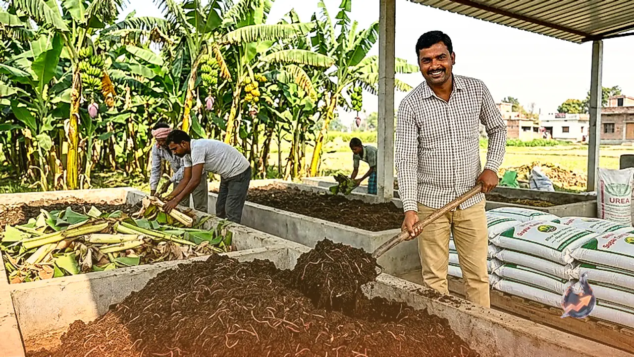 Super Compost from Banana Waste in Begusarai Challenges Urea and NPK Demands