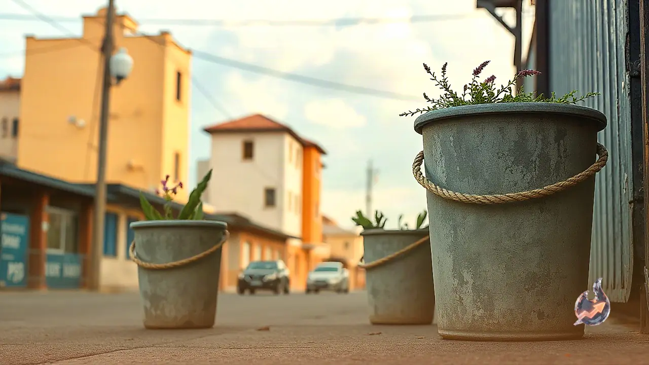 Turn Old Plastic Buckets and Rope into Designer Cement Planters with an Easy Ring Pattern